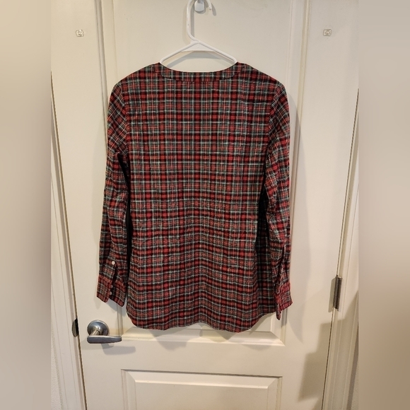 Vineyard Vines w/Cashmere Size 4 Peplum Tartan Top - Picture 6 of 7